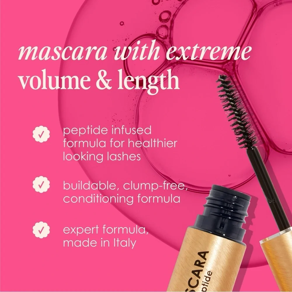 Grande Cosmetics Waterproof Conditioning Peptide Mascara “Rich Black” NIB